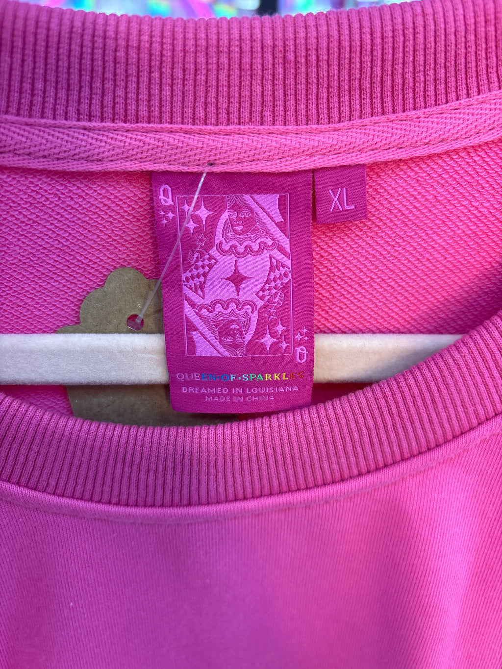 Queen of Sparkles QOS NWOT Pink Easter Egg Shirt XL