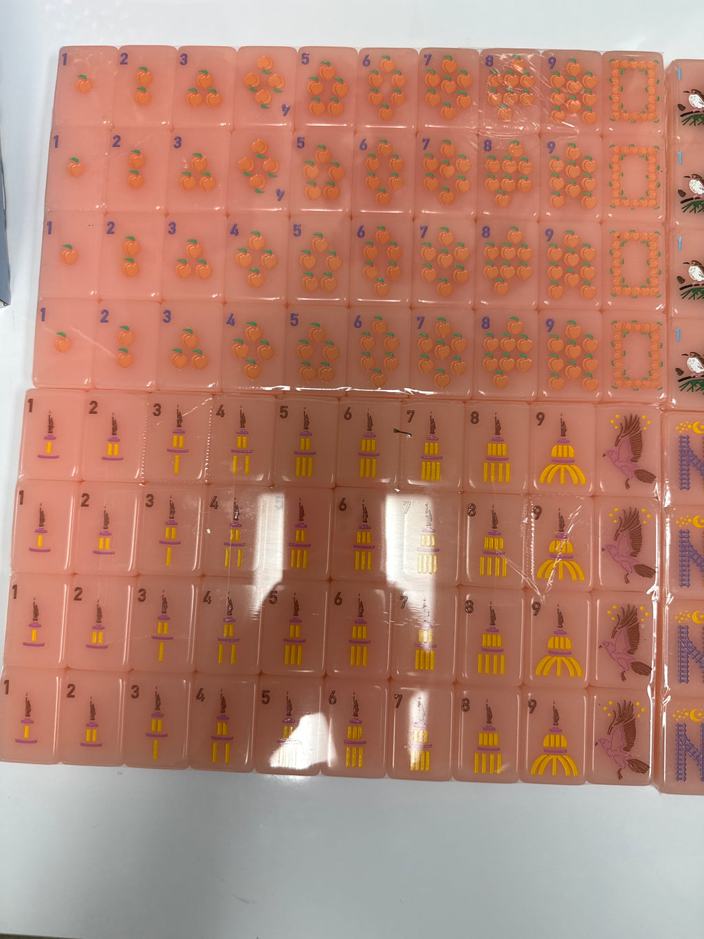Middle and Main Mahjong Peach n' Pine Georgia Tiles