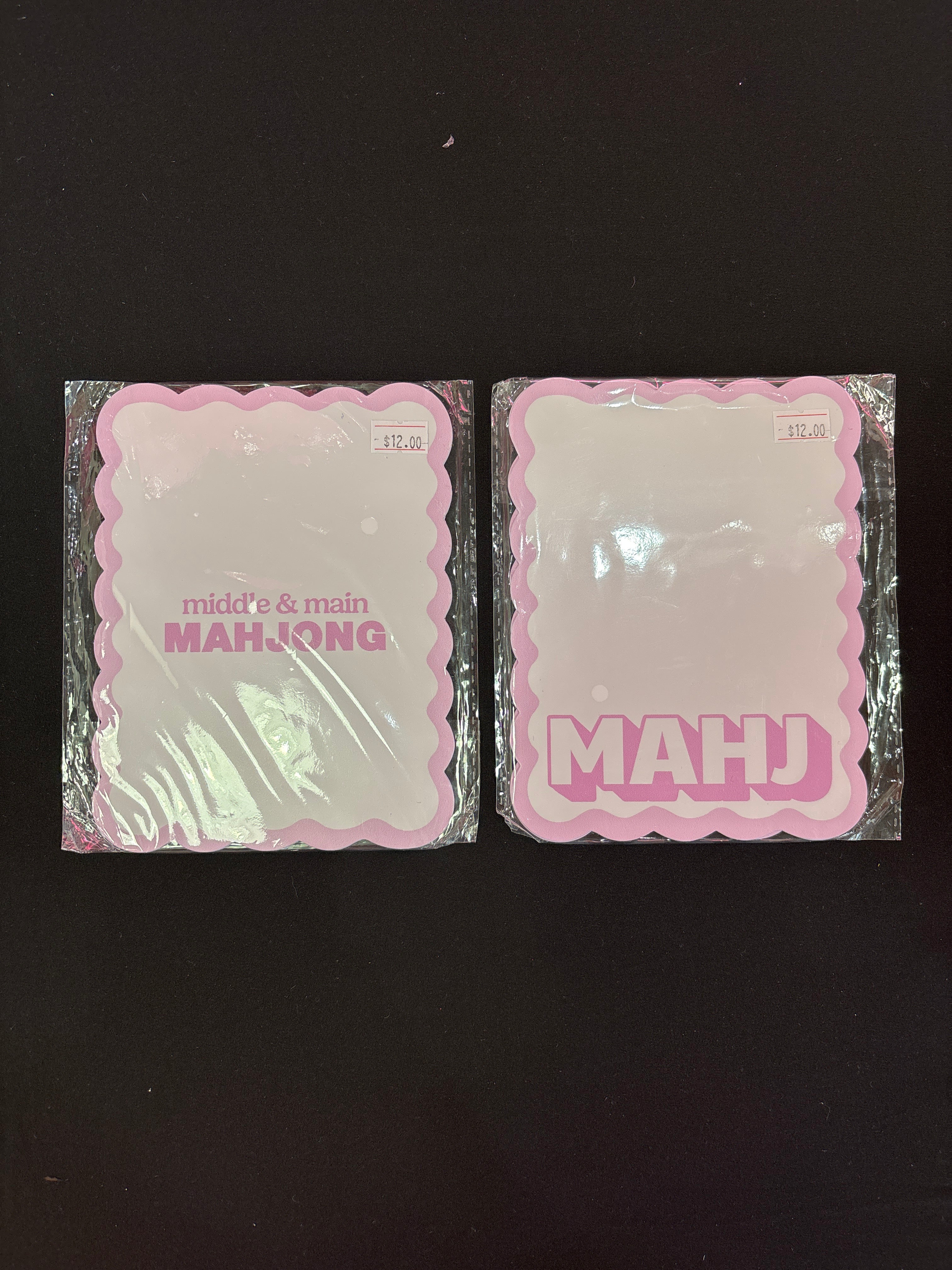 Middle and Main Mahjong Pink and White Shufflers (set of 2)