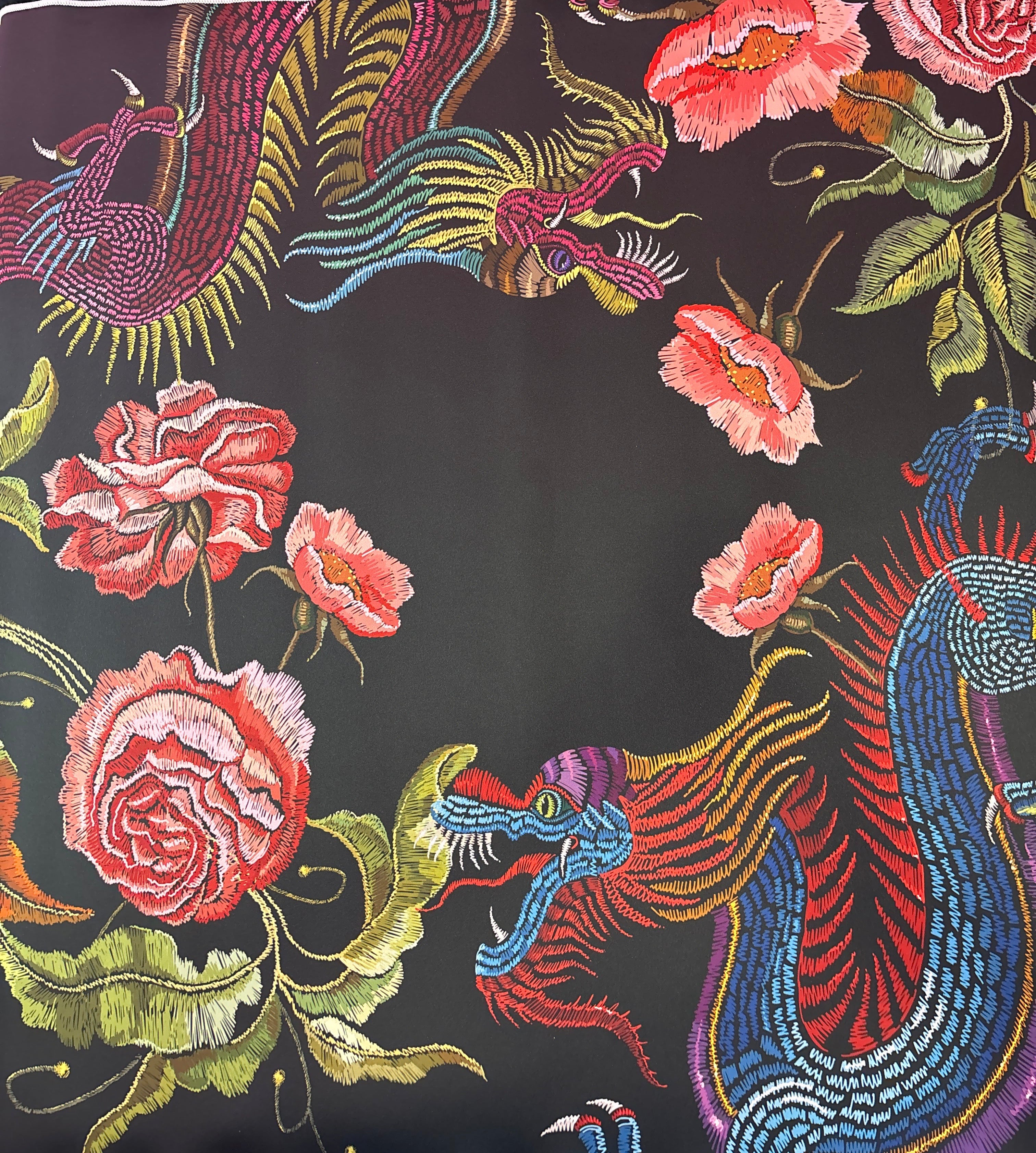 Dragon Black Bespoke Mahjong Mat