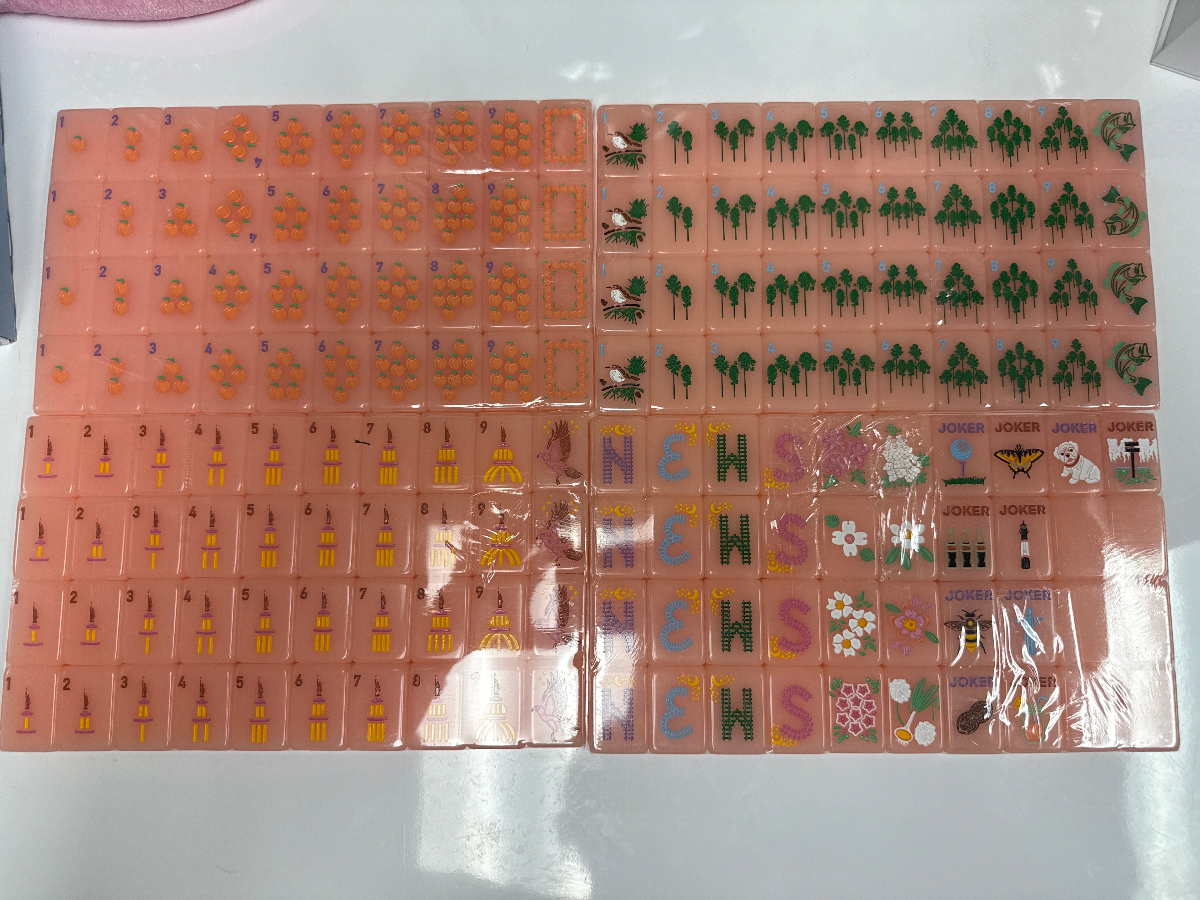 Middle and Main Mahjong Peach n' Pine Georgia Tiles
