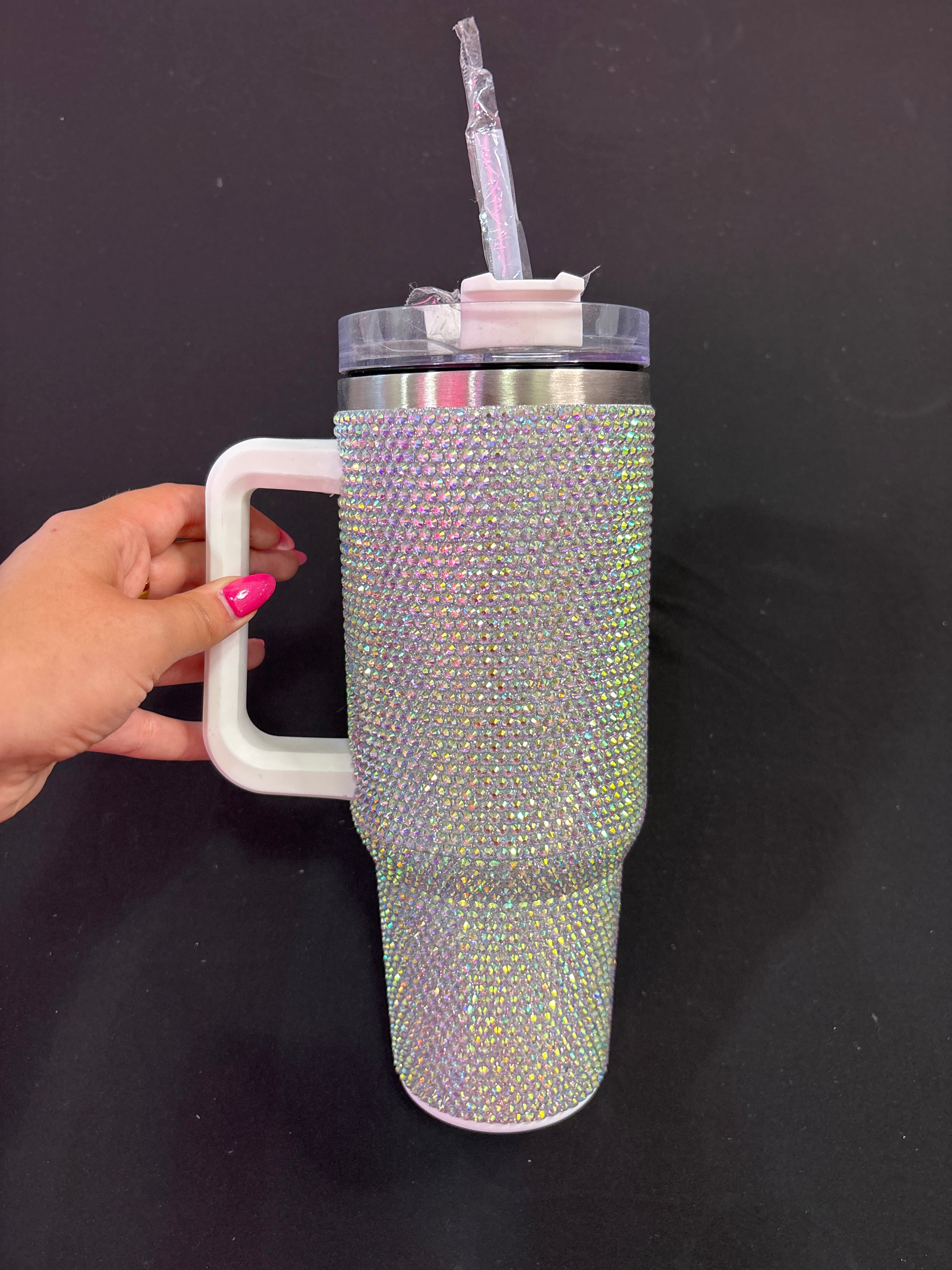 Silver Sparkle Tumbler Cup