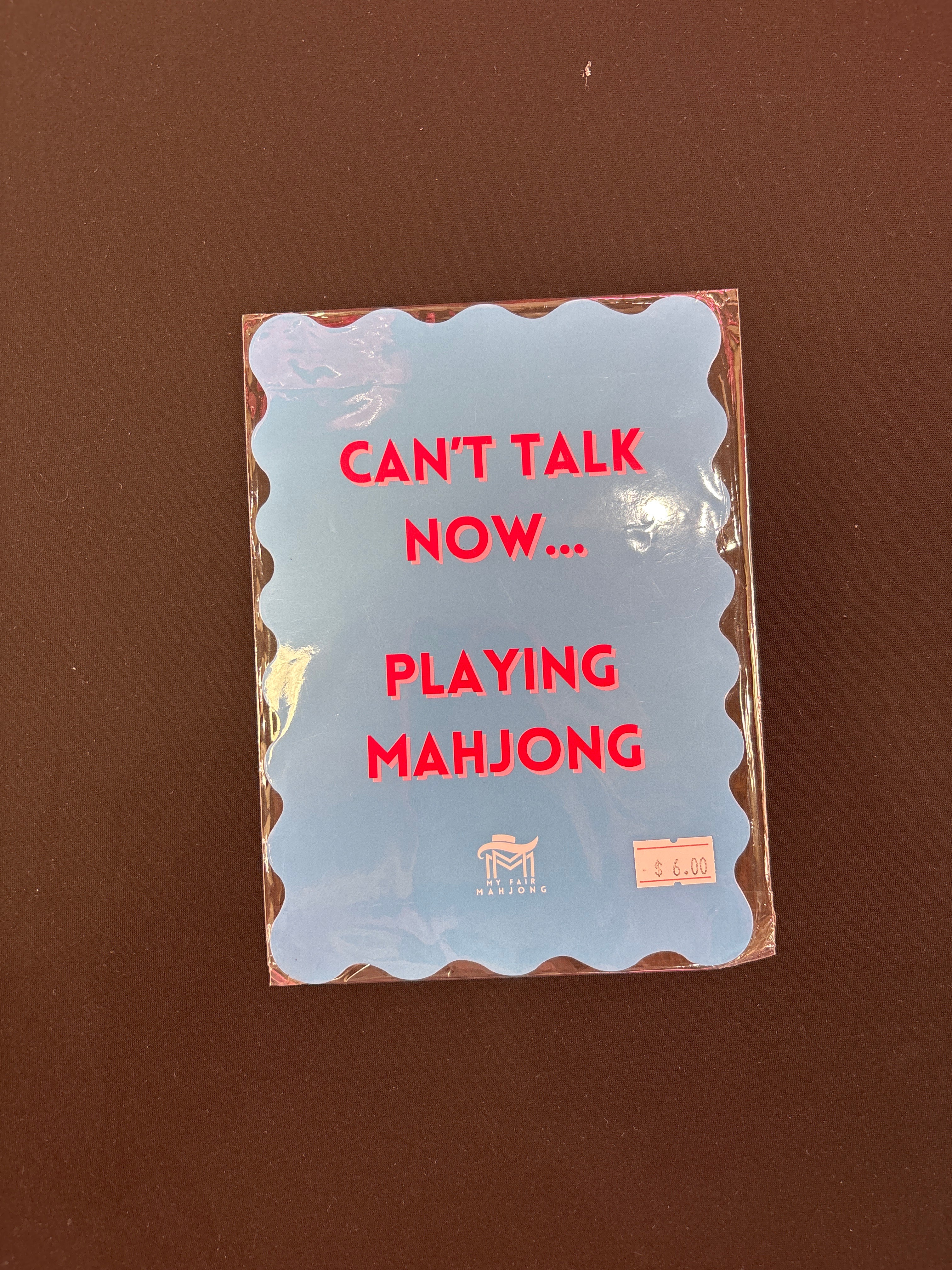 My Fair Mahjong Blue “Can’t talk now… playing mahjong” Shuffler