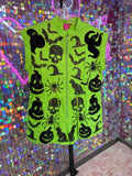 Queen of Sparkles QOS NWT Green Halloween Romper XS