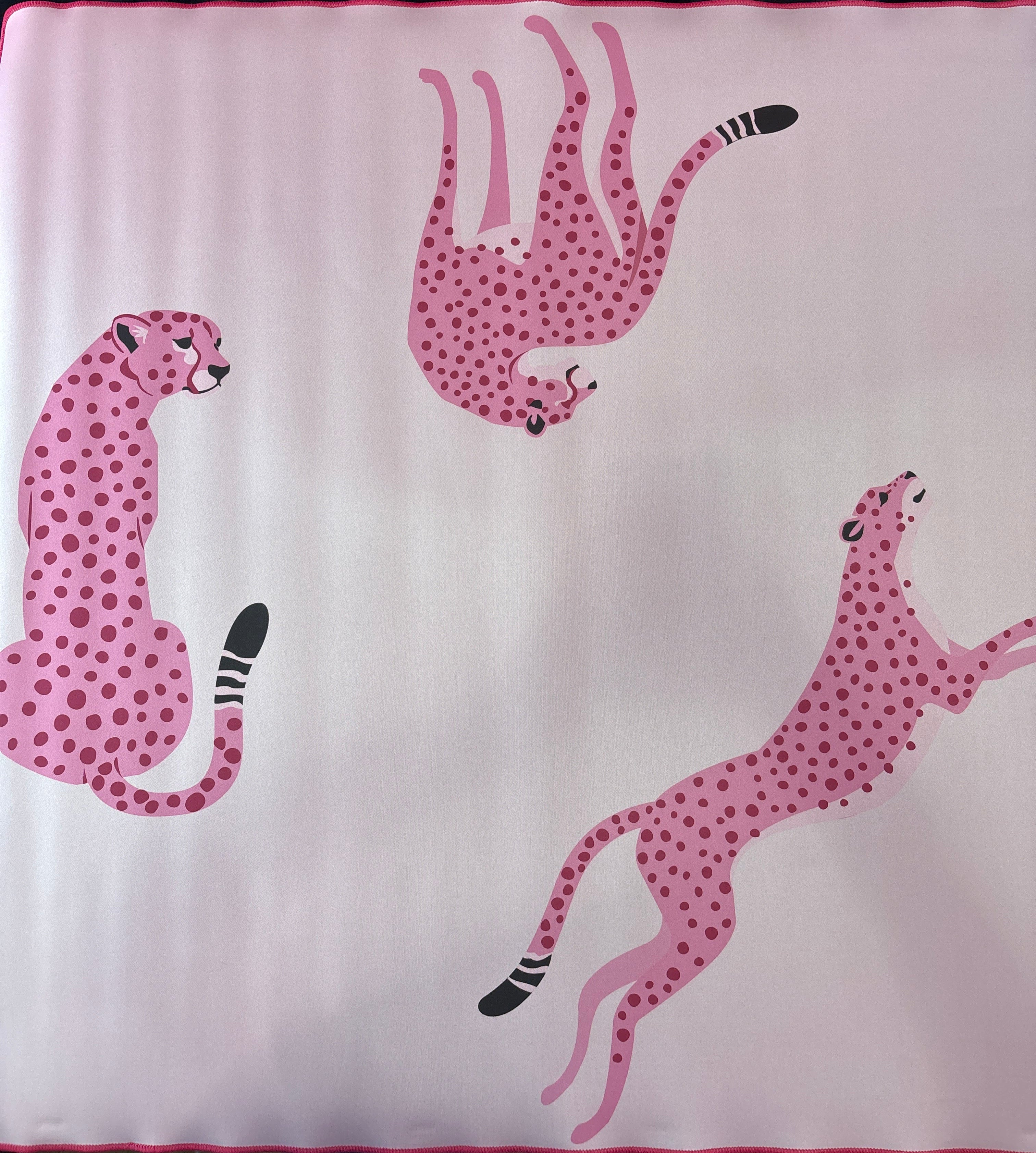 Pink Cheetah Bespoke Mahjong Mat
