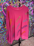 Queen of Sparkles QOS NWOT Pink Queen Sweatshirt XL