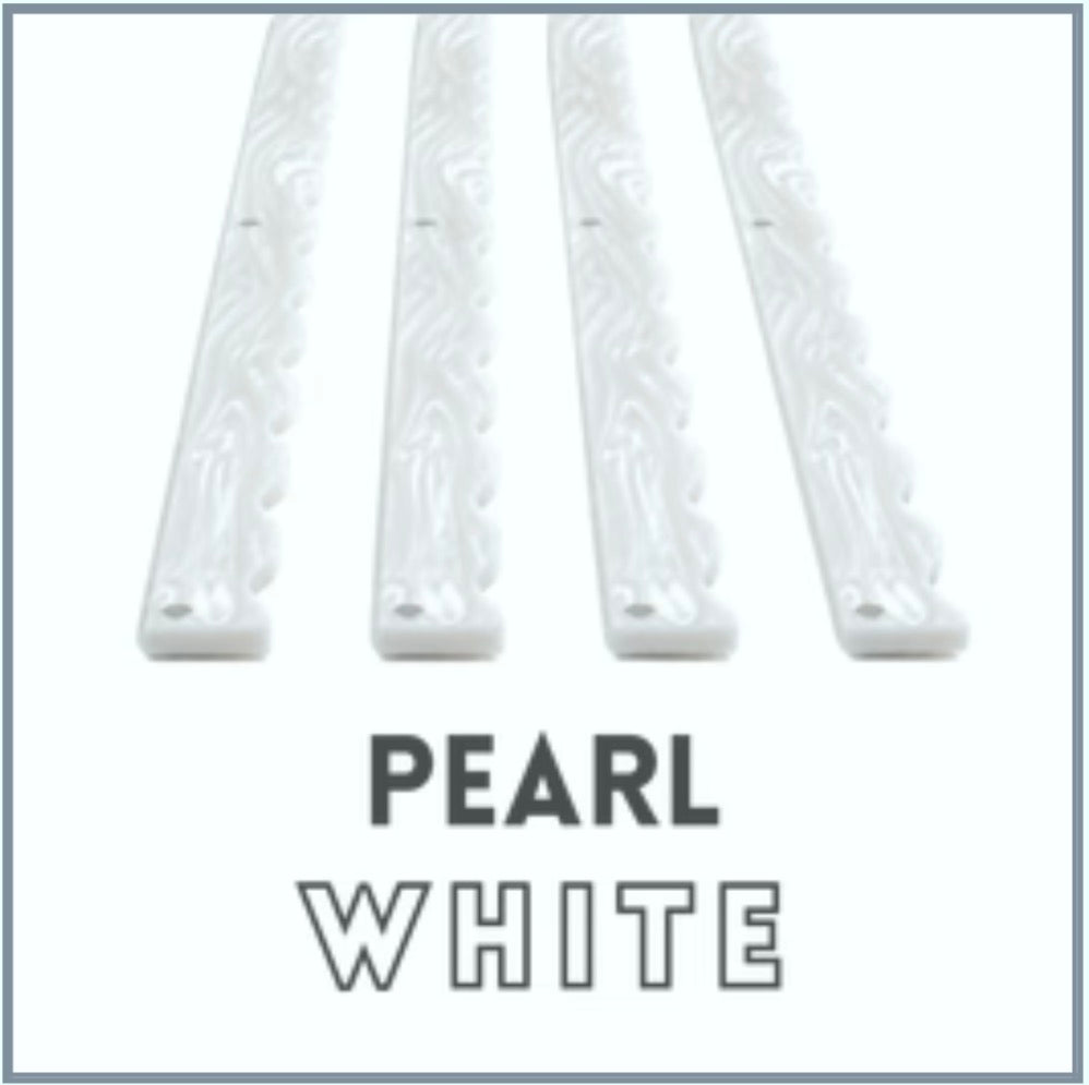 My Fair Mahjong MAHJONG RACK PUSHER ADD ON-MAGNETIC | Premium Acrylic Set(4): Scalloped Pearl White