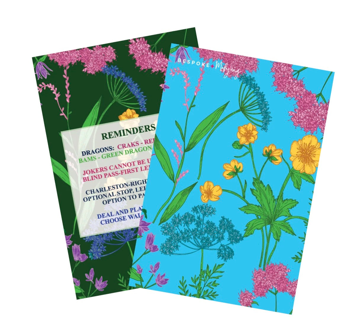 Bespoke Blue Garden Glow Shufflers (Set of 2)