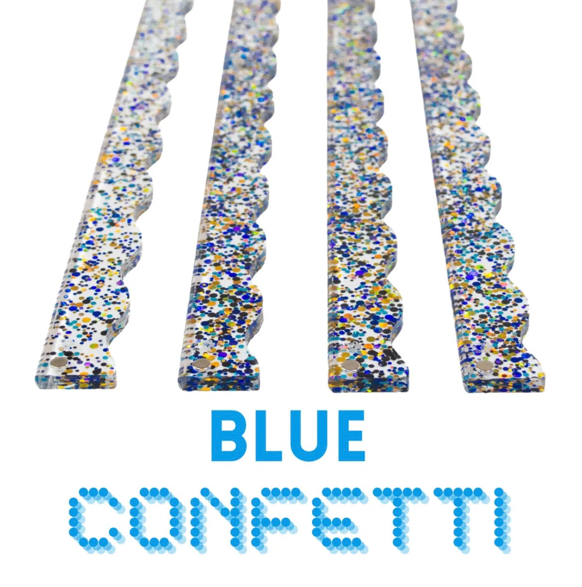 My Fair Mahjong MAHJONG RACK PUSHER ADD ON-MAGNETIC | Premium Acrylic Set(4): Confetti Blue