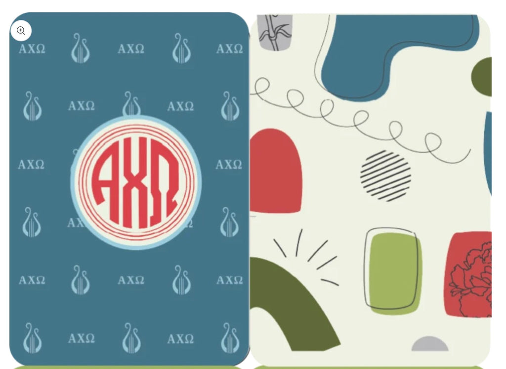 Mahjong Sisterhood Alpha Chi Omega Bid Day Bundle - Mahjong Tiles, Mat, and Shufflers