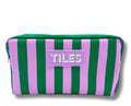 My Fair Mahjong Purple and Green Stripe Tile Bag