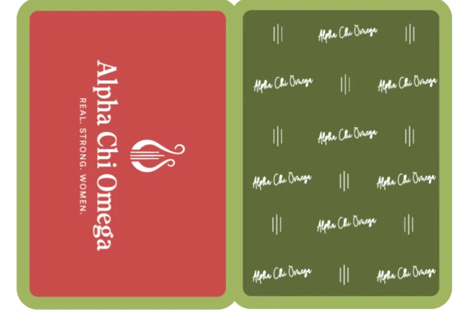 Mahjong Sisterhood Alpha Chi Omega Bid Day Bundle - Mahjong Tiles, Mat, and Shufflers