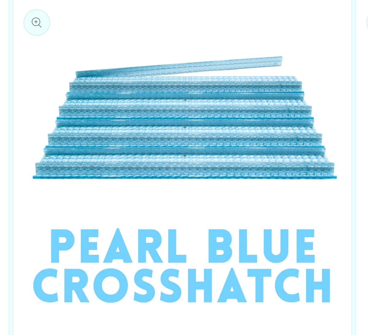 My Fair Mahjong MAHJONG RACKS | Premium Acrylic | 4 Racks + 4 Pushers:  Pearl Blue Crosshatch