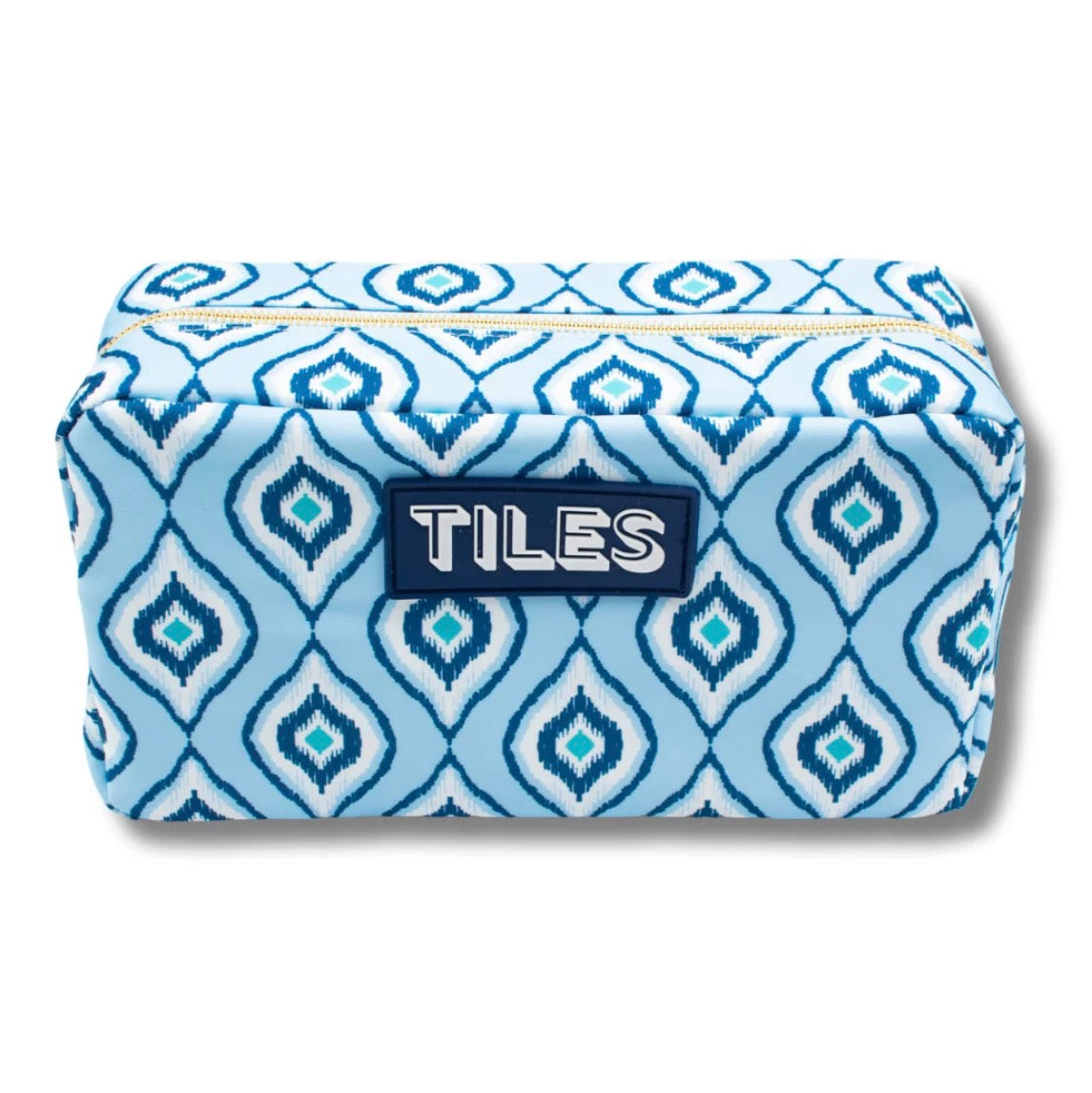 My Fair Mahjong Blue IKAT Tile Bag