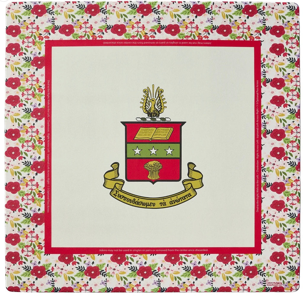 Mahjong Sisterhood Alpha Chi Omega Bid Day Bundle - Mahjong Tiles, Mat, and Shufflers