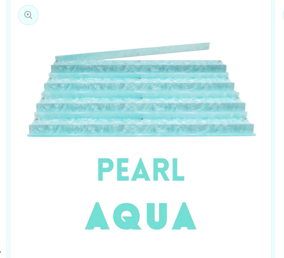 My Fair Mahjong MAHJONG RACKS | Premium Acrylic | 4 Racks + 4 Pushers:  Pearl Aqua