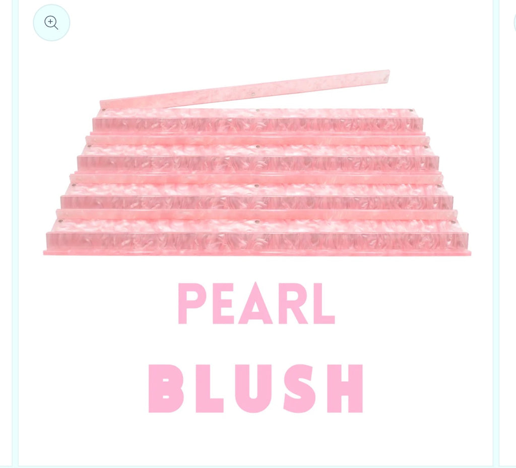 My Fair Mahjong MAHJONG RACKS | Premium Acrylic | 4 Racks + 4 Pushers:  Pearl Blush