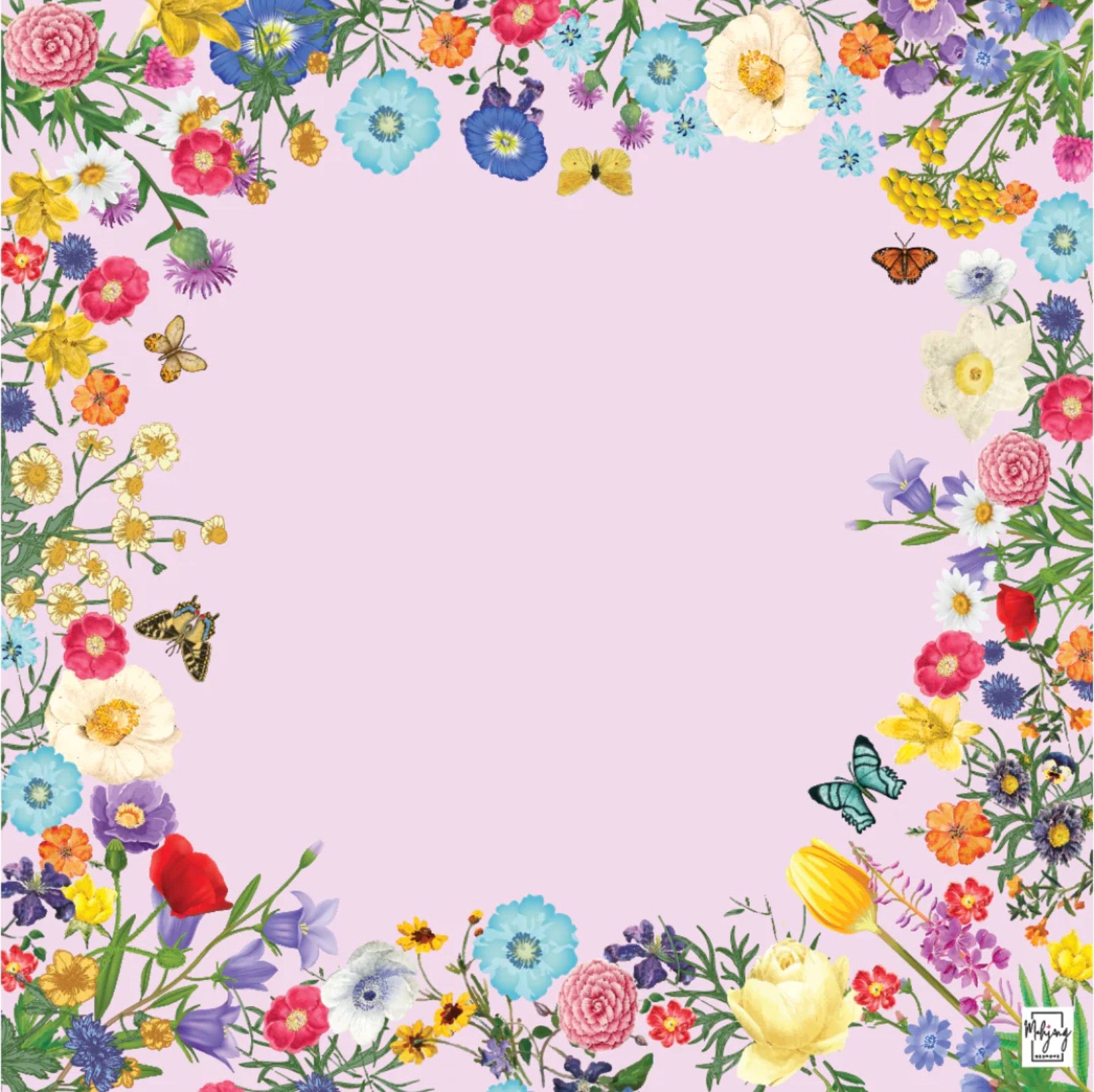 Garden Light Pink Mat- Bespoke Mahjong