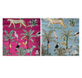 DOUBLE-SIDED MAT | Double the Fun/Dhonk & Bespoke Collab Jungle Mat - HOT PINK AND TURQUOISE