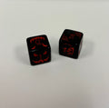 Black and Orange Halloween Mahjong Dice