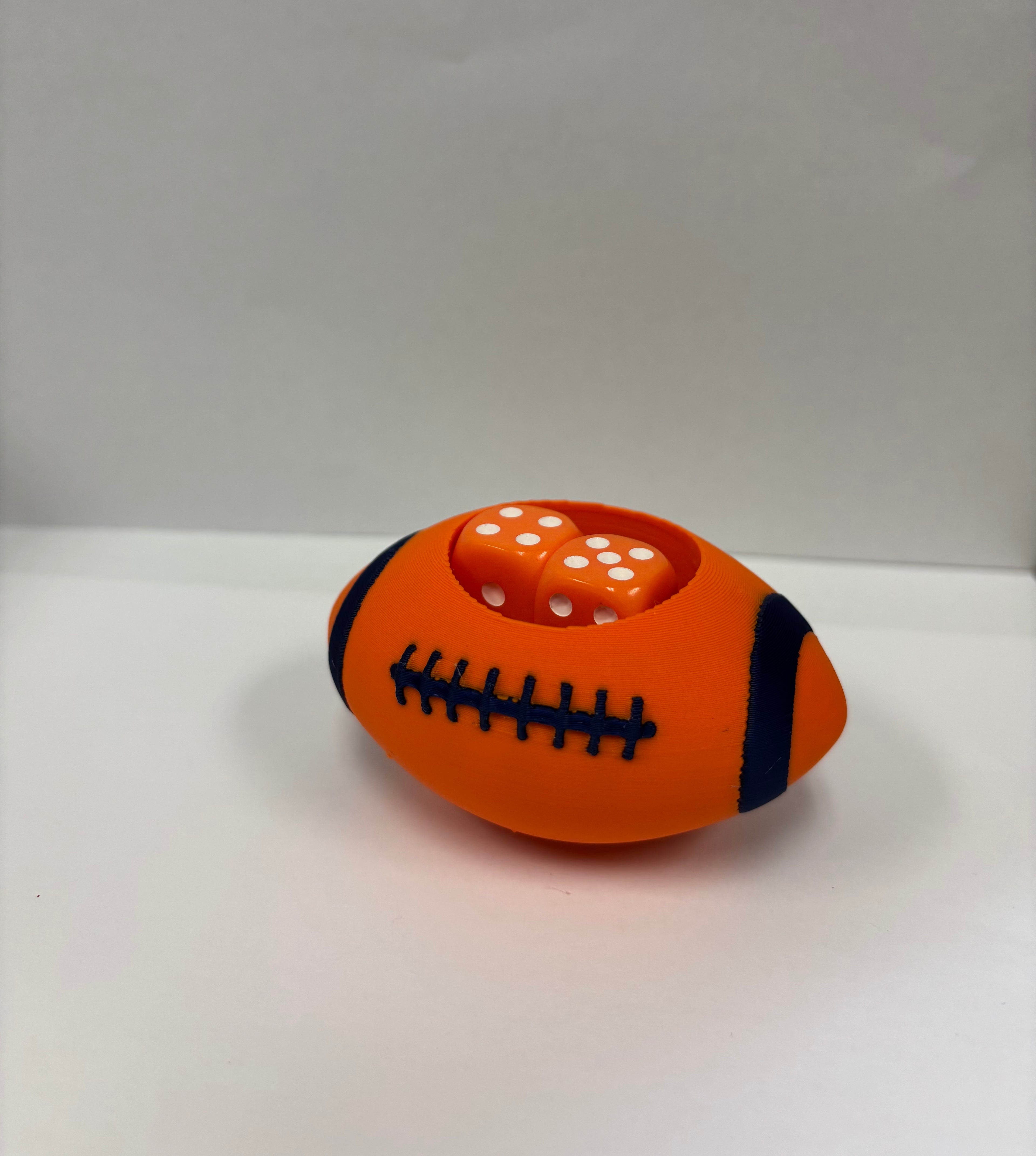 Football Dice Dish w/Dice