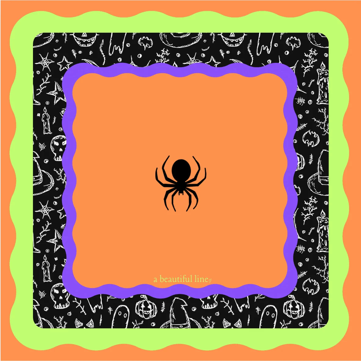 A Beautiful Line Halloween Mahjong Mat