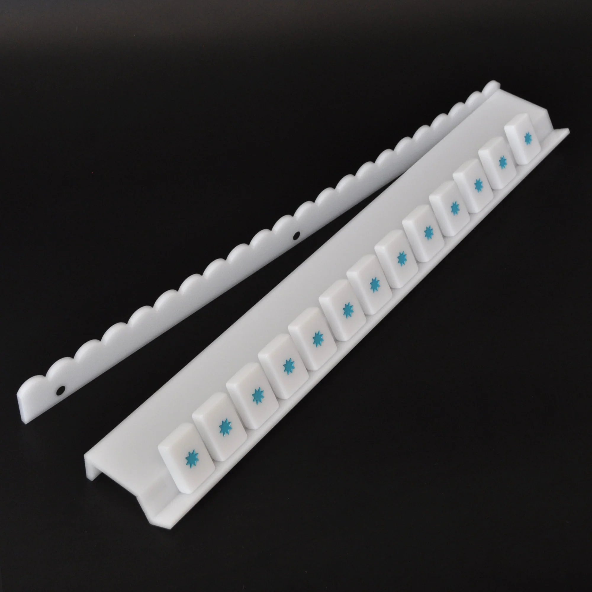 Middle and Main Milk Glass White Scallop Racks 20” (set of 4)