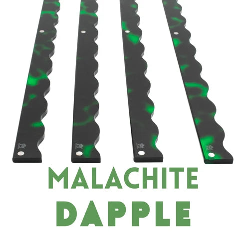 My Fair Mahjong MAHJONG RACK PUSHER ADD ON-MAGNETIC | Premium Acrylic Set(4): Malachite Dapple