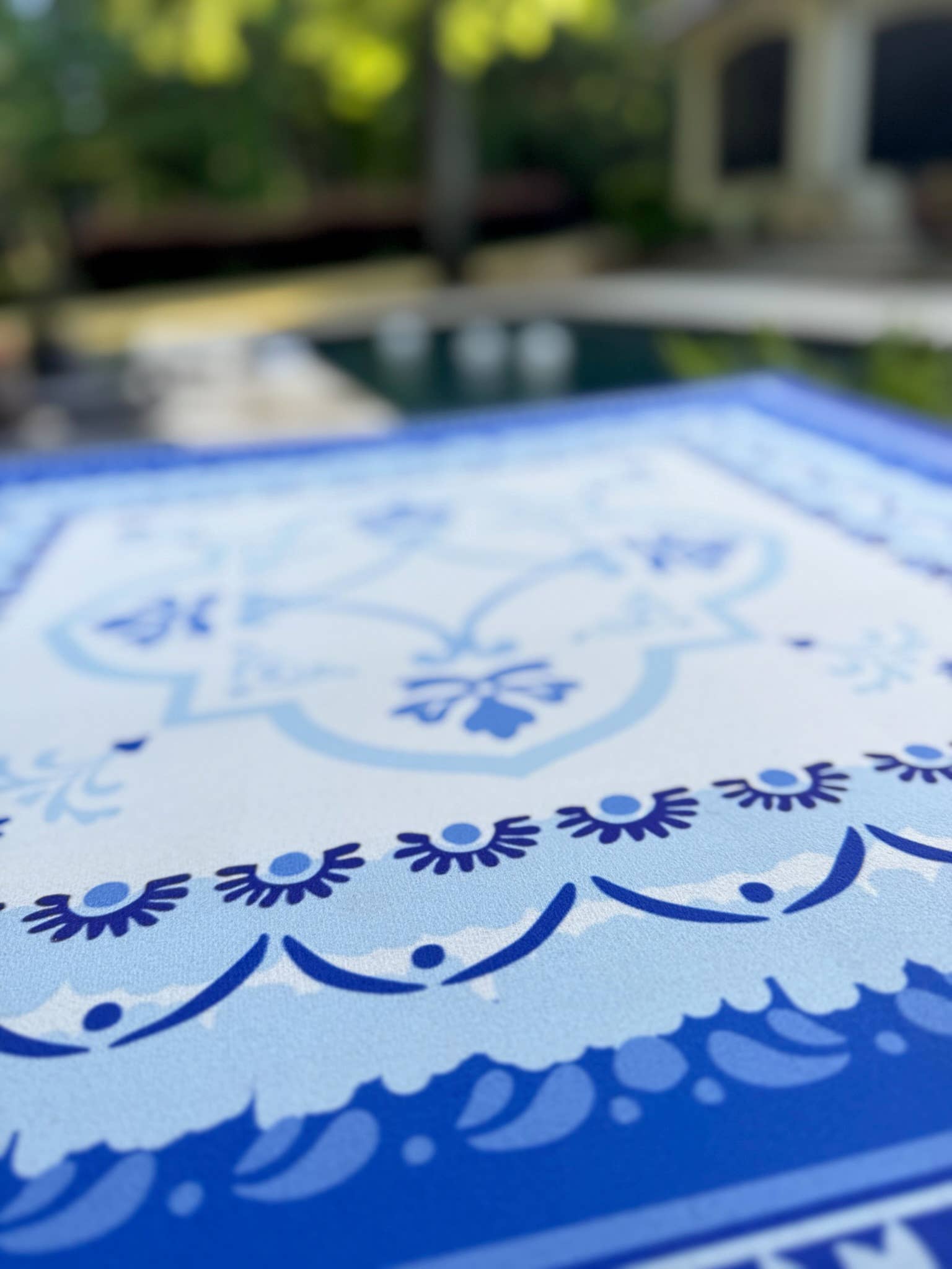 Amalfi Coast Mahjong Mat Italy Mediterranean: 31.5" x 31.5"