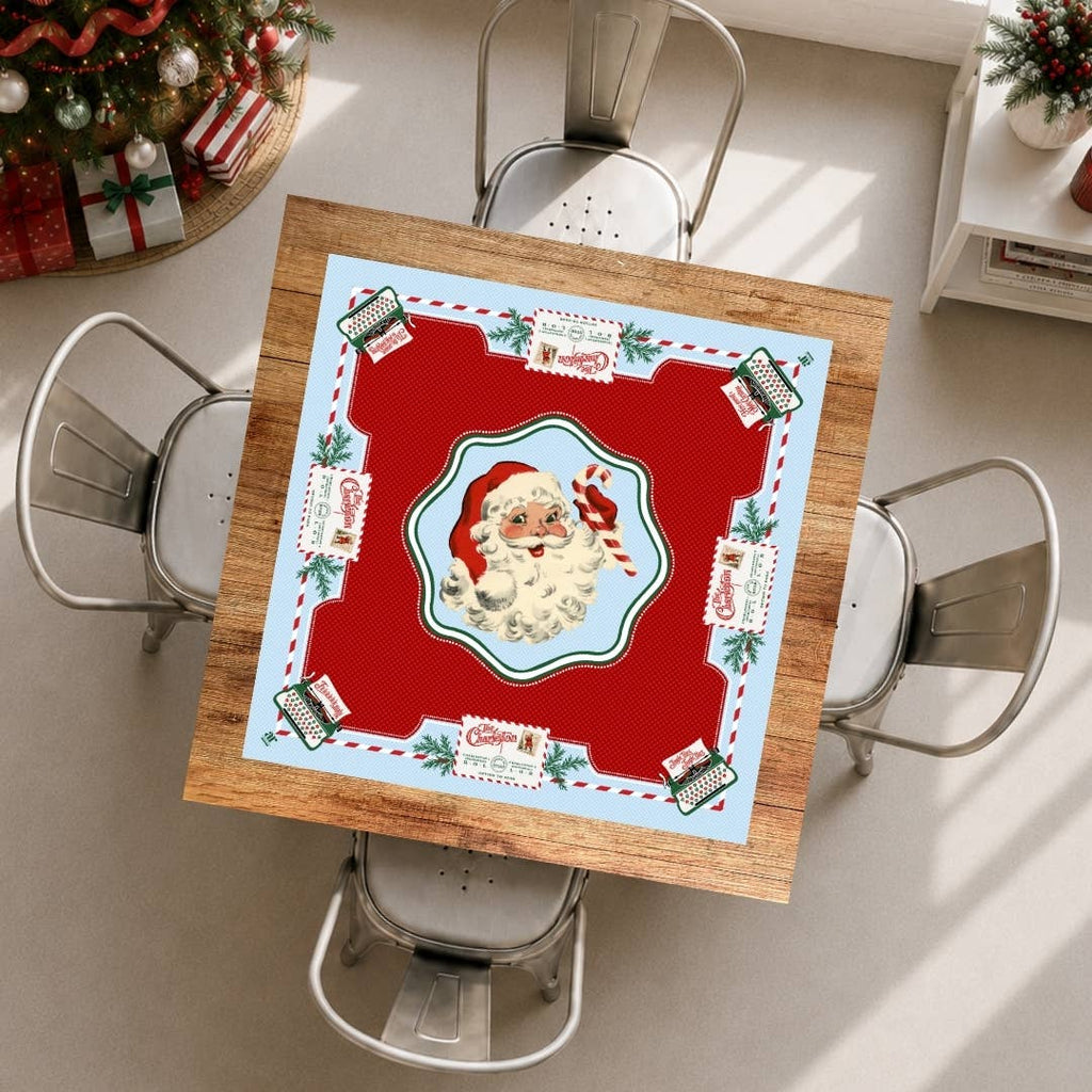 Neoprene Santa’s Mahjong Mail Mat –Vintage Holiday Christmas