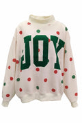 JOY Applique Patch Polka-Dot Sweatshirt: S/M OR L/XL (PRESALE SHIPS EARLY SEPTEMBER!)
