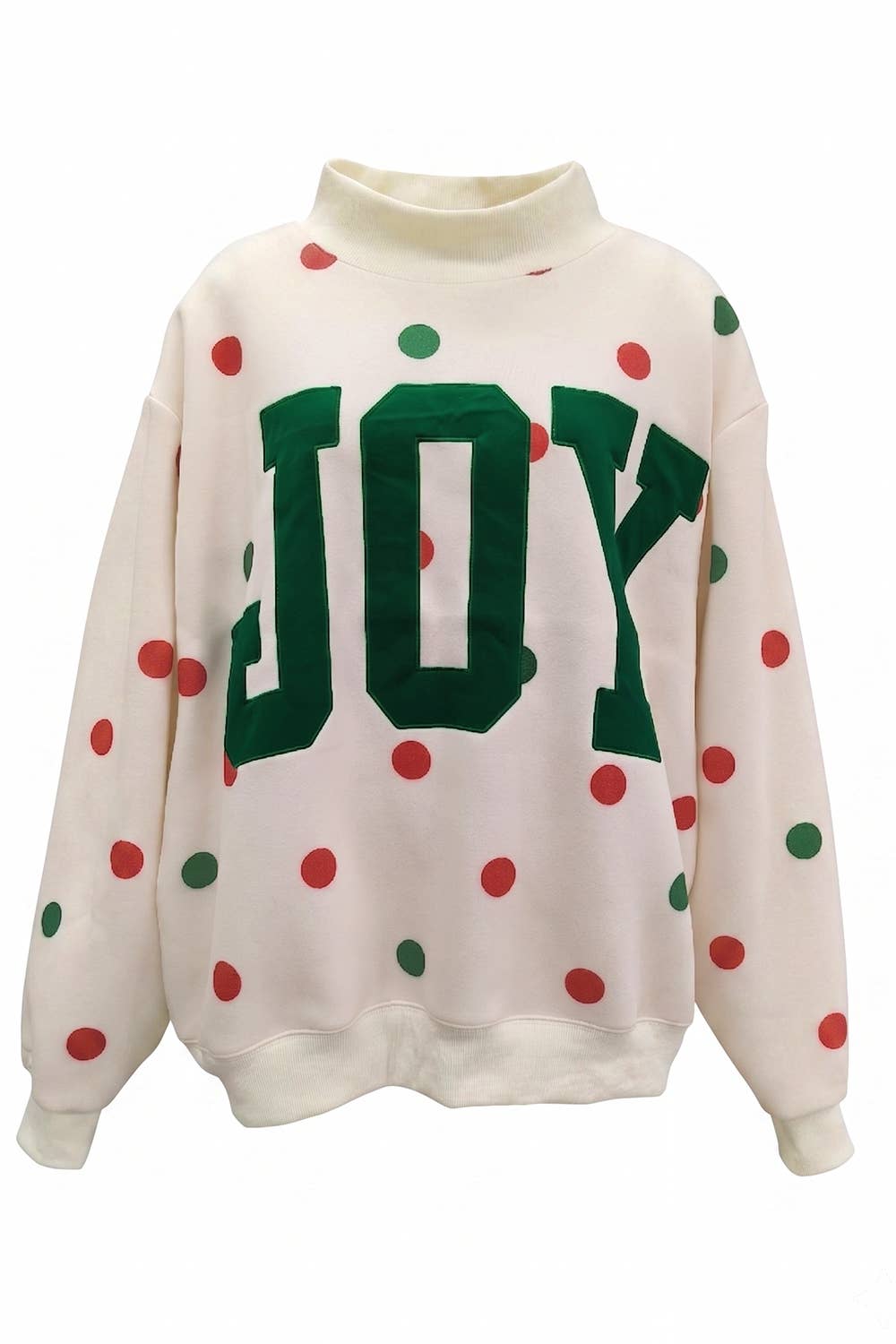 JOY Applique Patch Polka-Dot Sweatshirt: S/M OR L/XL (PRESALE SHIPS EARLY SEPTEMBER!)