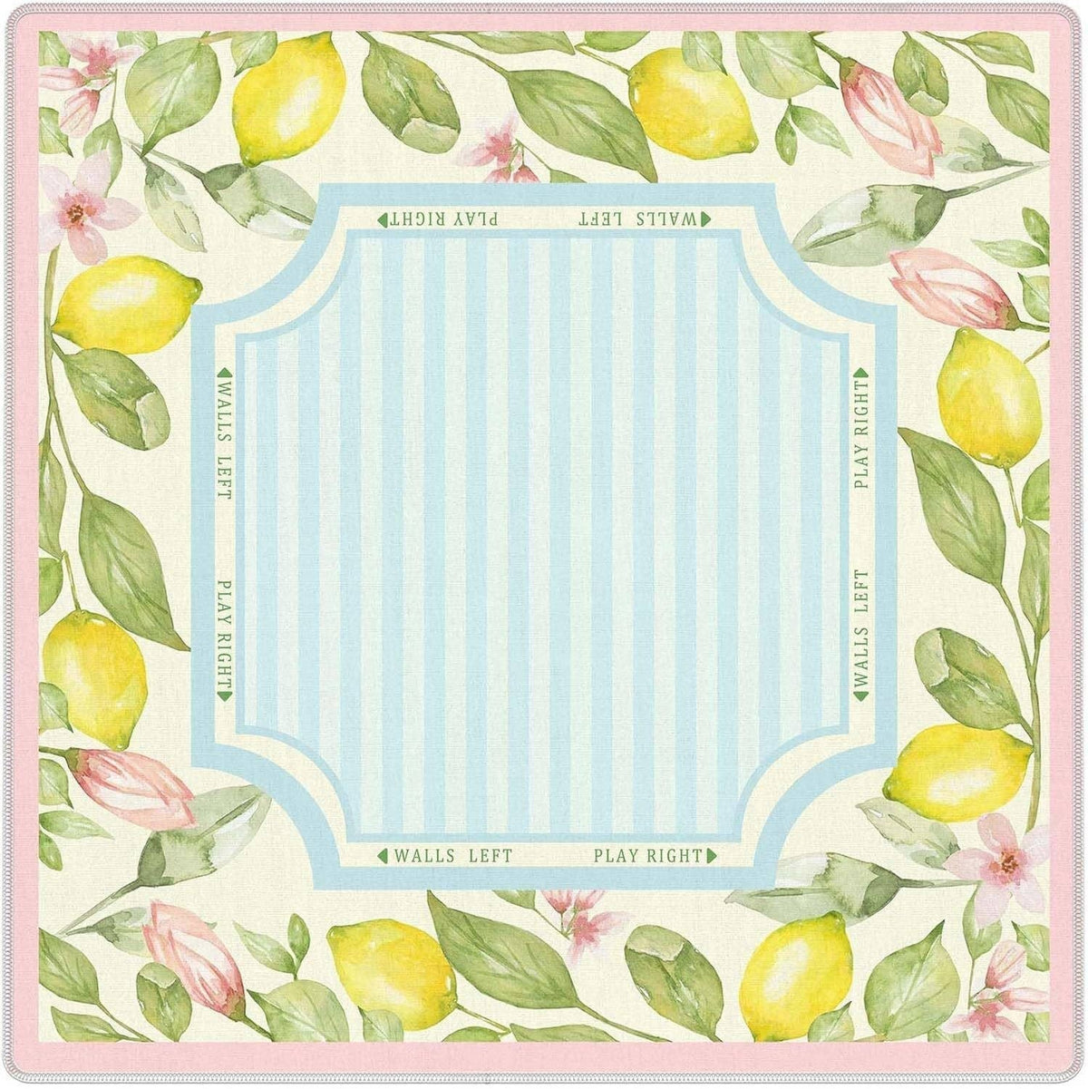 Lemon Mahjong Table Mat – Non-Slip Crystal Velvet 33X33