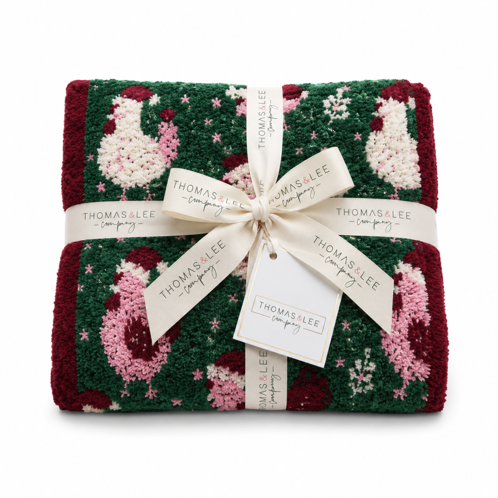 PREORDER Holiday Collection Blanket - Soft as a Cloud Cozy - Holiday Chickens Ships Sept.