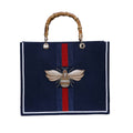 Navy Bee Bamboo Handle
