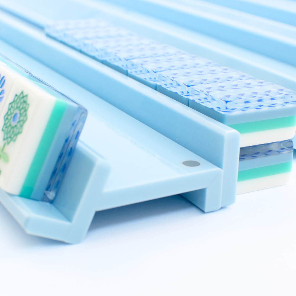 My Fair Mahjong MAHJONG RACKS | Premium Acrylic | 4 Racks + 4 Pushers: Solid Macaron Purple
