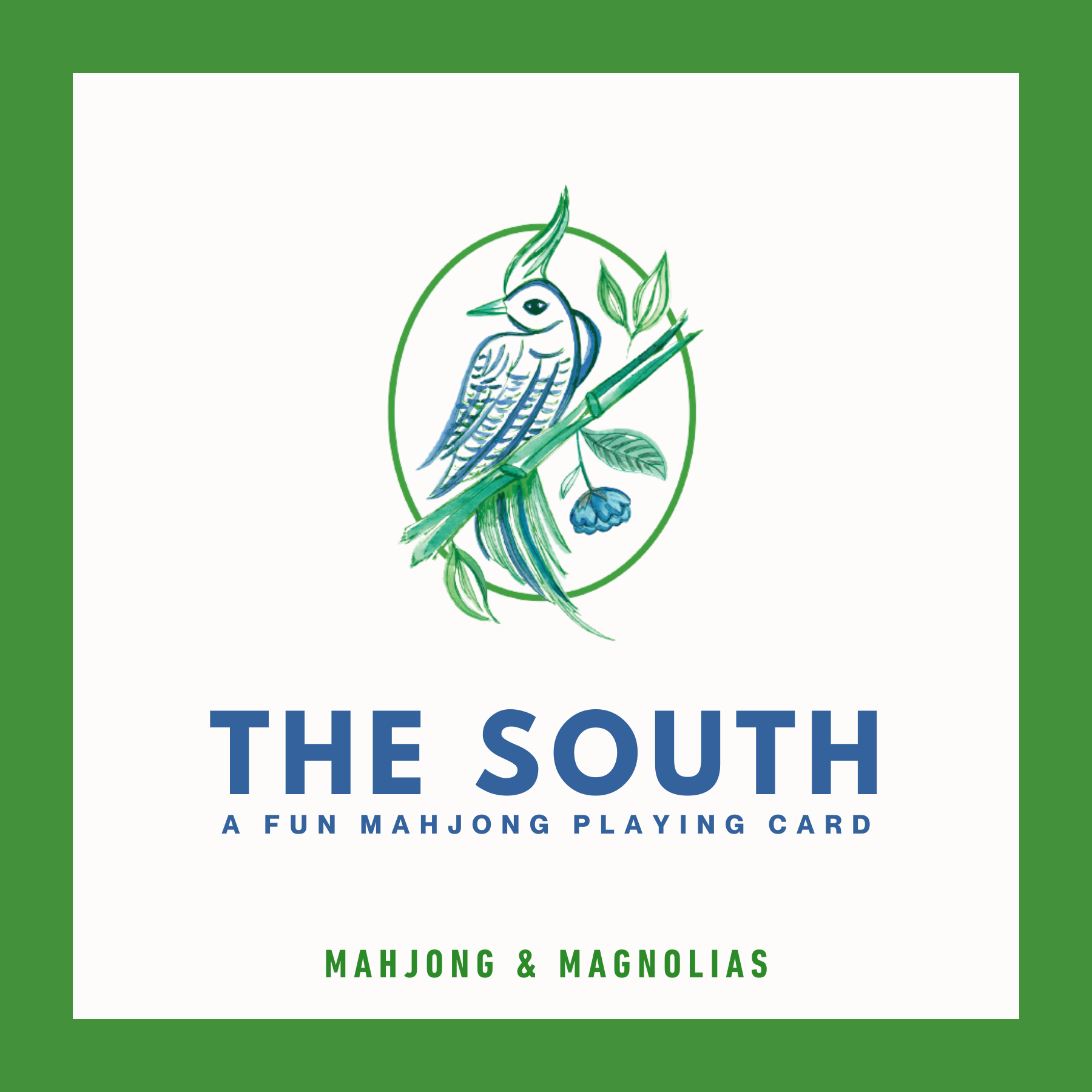 The South: A Fun Mahjong Playing Card (Set of 4)