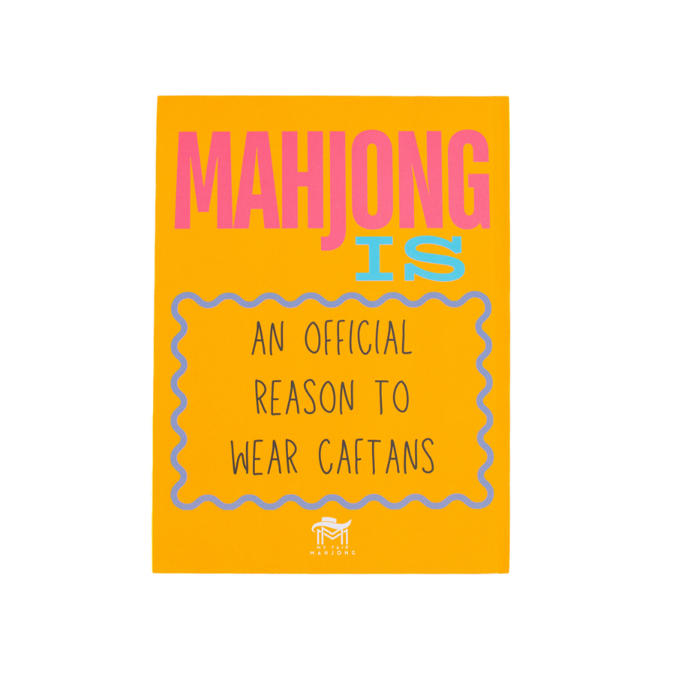 My Fair Mahjong MAHJONG SHUFFLE CARD  |  Mahjong Is Series  |  Sized to Store with League Cards: Pink- Harmless Cult