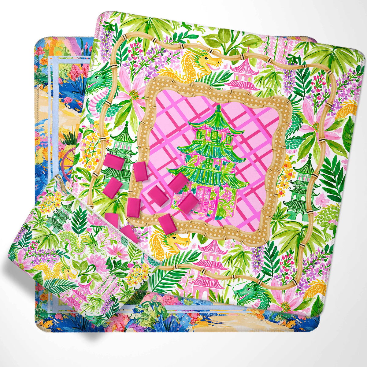 Mahjong Mat 31", Neoprene, Summer Collection: Darla / Neoprene with bag