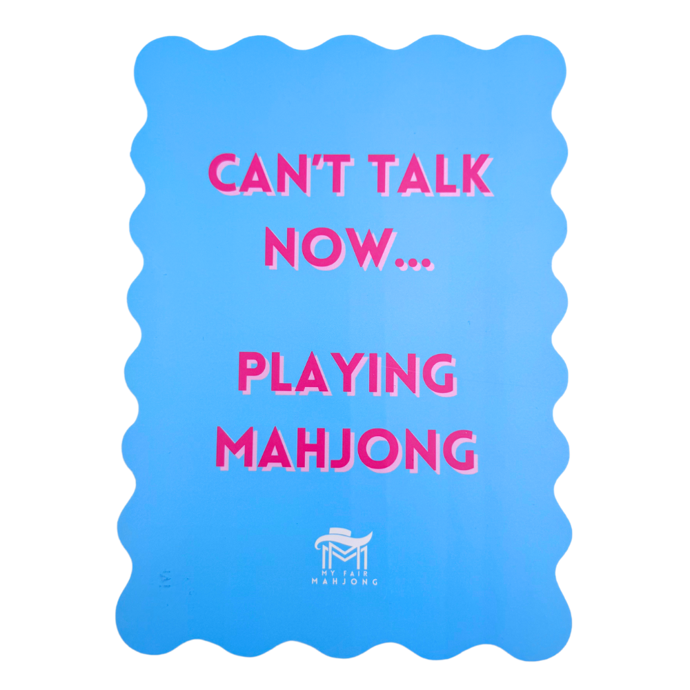 My Fair Mahjong MAHJONG SHUFFLE CARD | Scalloped Edges & Bright Colors | PURPLE- I LIKE BIG...