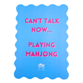 My Fair Mahjong MAHJONG SHUFFLE CARD  |  Scalloped Edges & Bright Colors  |  Sized to Store with Mahjong League Cards: 03-BLUE- CANT TALK