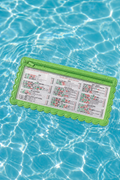 Splash-Proof Mahjong Card Holder for Pool Mahjong - Green Scallops STANDARD SIZE: Pack of Four Card Holders
