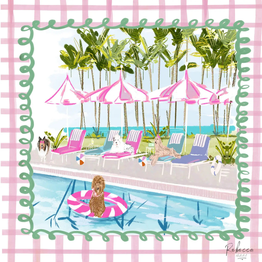POOL PAWTY MAHJONG MAT