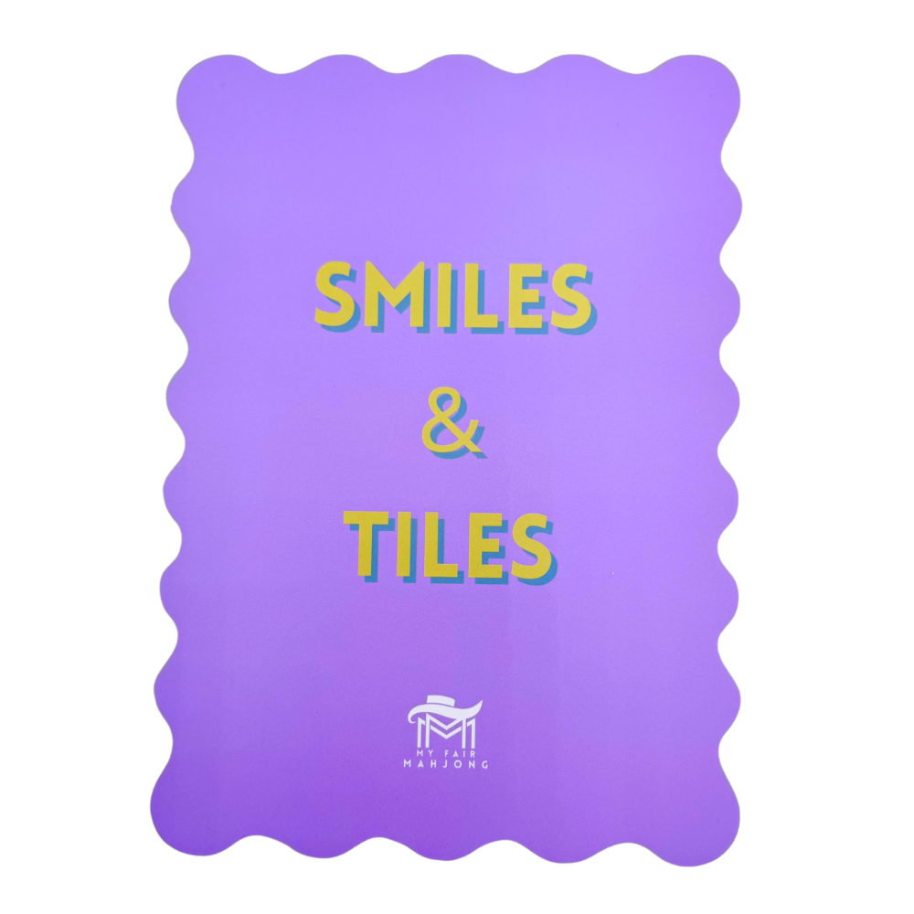 My Fair Mahjong MAHJONG SHUFFLE CARD | Scalloped Edges & Bright Colors | Sized to Store with Mahjong League Cards: 07-PURPLE- SMILES &...