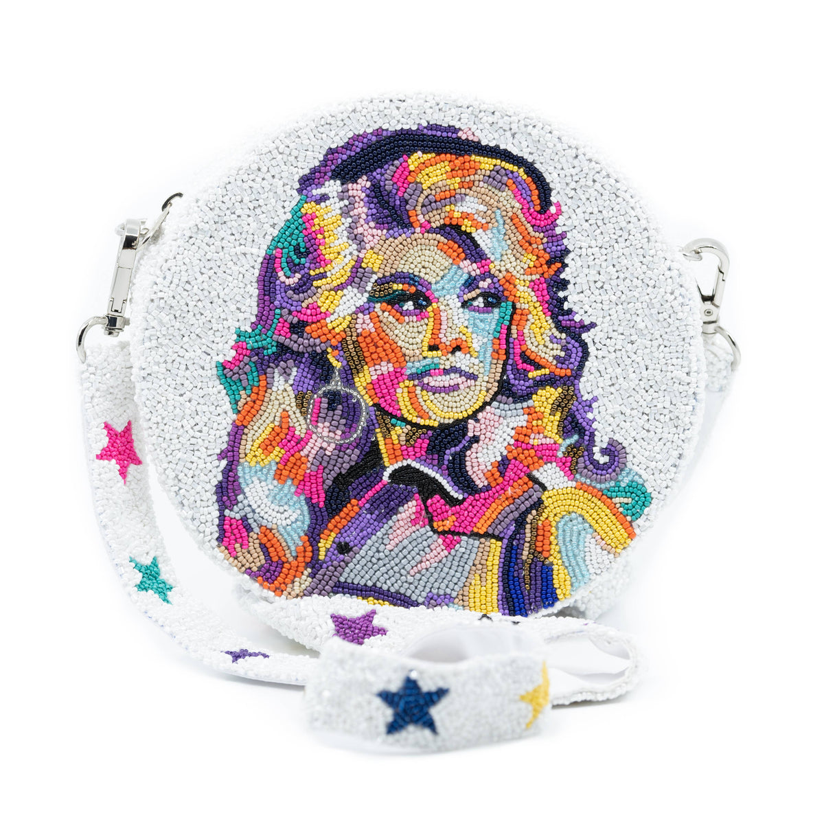 Dolly White Cross Body Beaded Bag