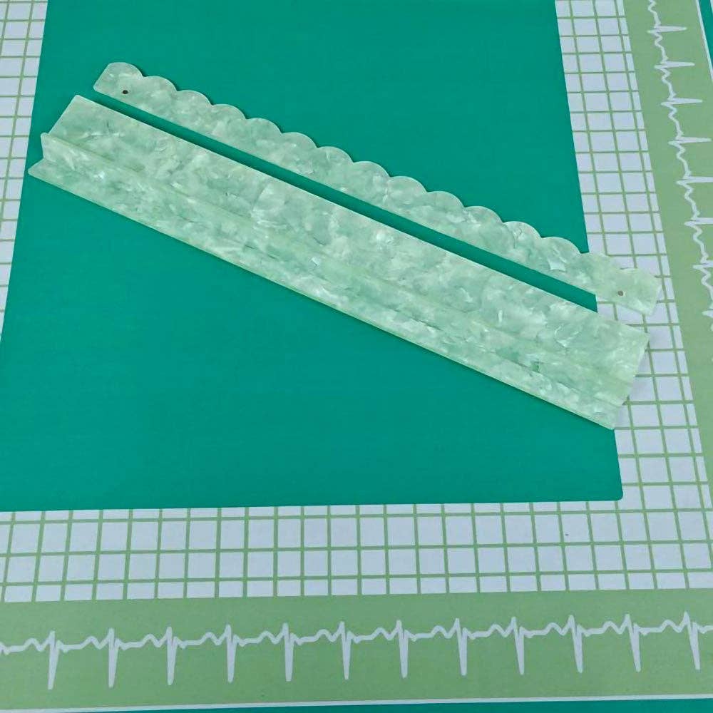 SBM Mahjong Racks Set–20" Acrylic Tile Racks & Pushers: Pearl Blue