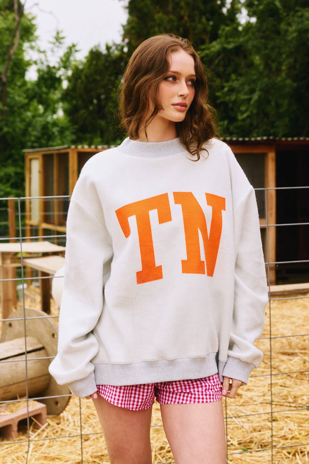 TENNESSEE  'TENNESSEE & TN' Reversible Mockneck HEATHER GREY / S/M or L/XL (PRESALE: SHIPS EARLY SEPT!)