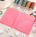 Leather NMJL Card Portfolio: Dark Pink