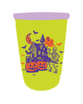 Iced Coffee Sleeve - Ghostly Mansion: Medium (16oz-24oz)