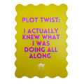My Fair Mahjong MAHJONG SHUFFLE CARD  |  Scalloped Edges & Bright Colors  |  Sized to Store with Mahjong League Cards: 01- YELLOW- PLOT TWIST